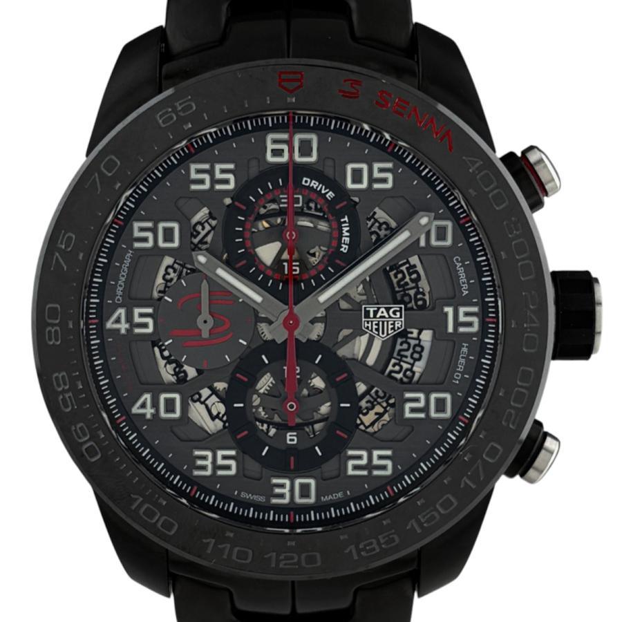 保証書 タグホイヤー TAG HEUER カレラ キャリバー ホイヤー01 アイルトン・セナ CAR2A1L 腕時計 セラミック SS 自動巻き グレー系 メンズ 中古 | TAG HEUER