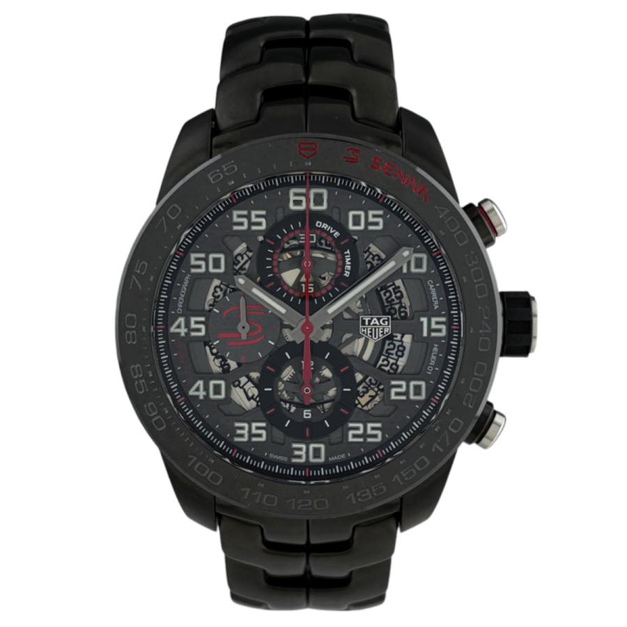 保証書 タグホイヤー TAG HEUER カレラ キャリバー ホイヤー01 アイルトン・セナ CAR2A1L 腕時計 セラミック SS 自動巻き グレー系 メンズ 中古 | TAG HEUER | 01