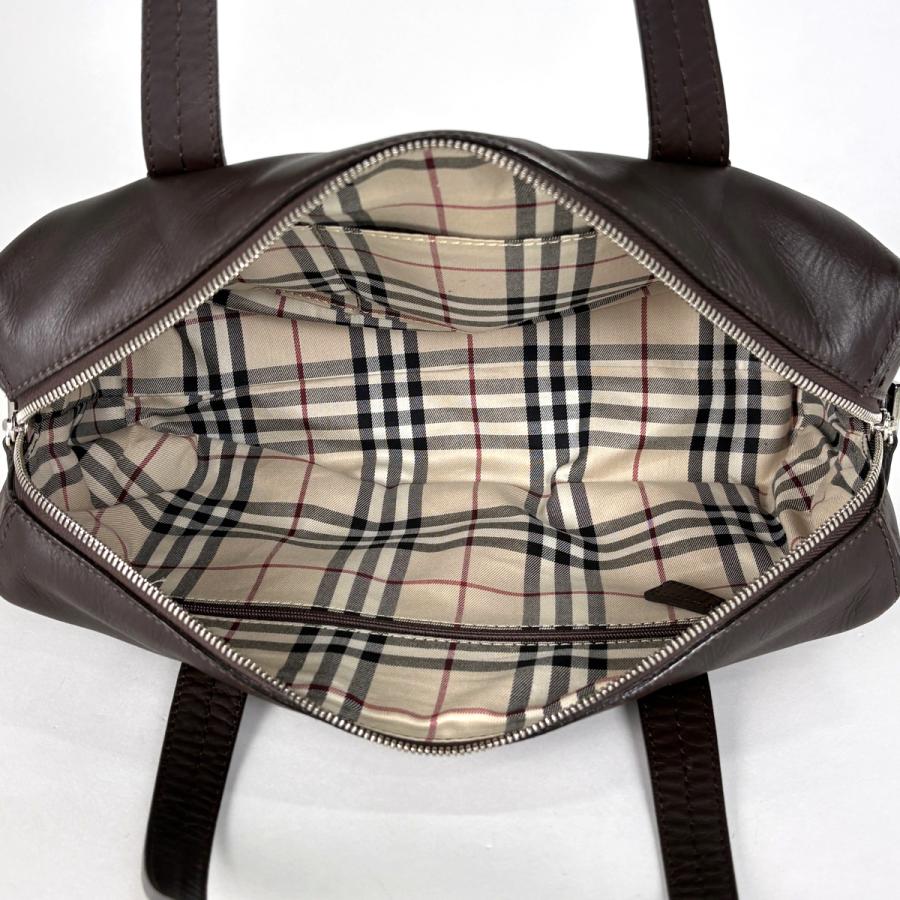 BURBERRY（バーバリー） ハンドバッグ ミニボストン レザー ブラウン