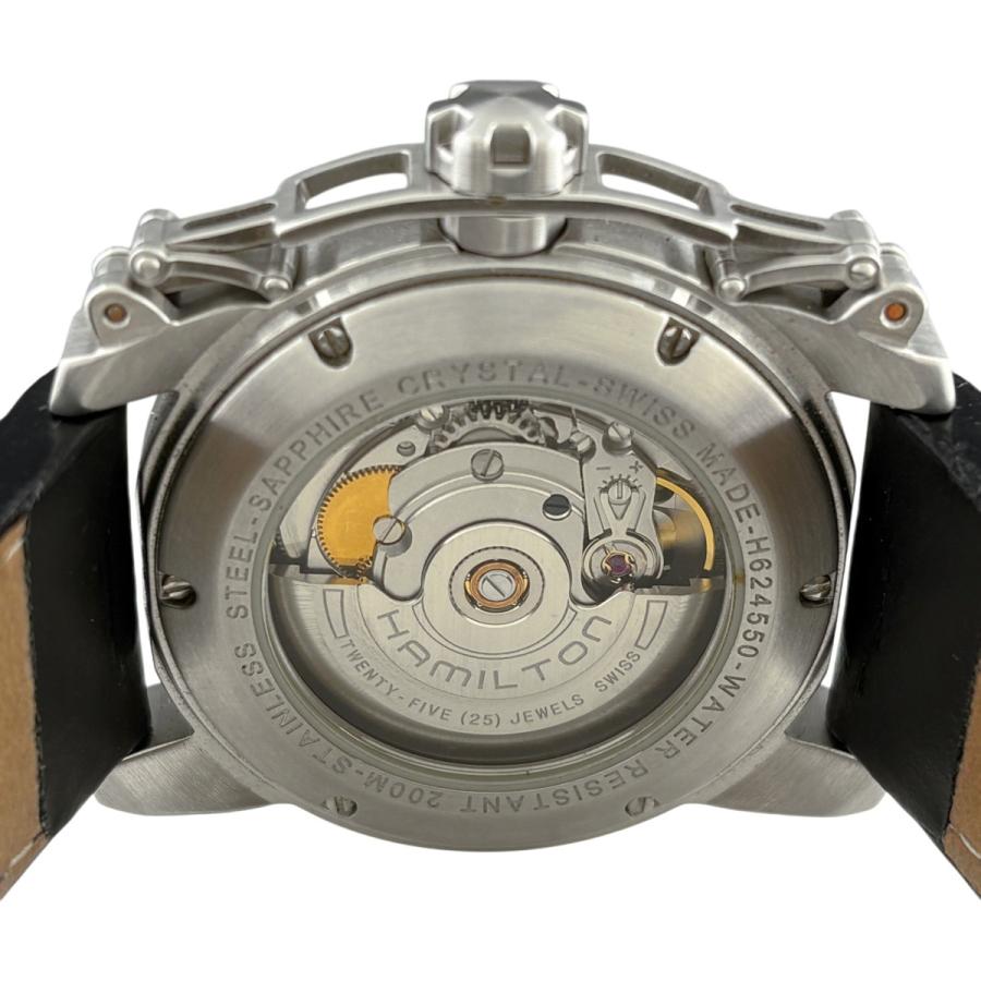 ハミルトン HAMILTON カーキ アクション H624550 腕時計 SS レザー 自動巻き ブラック メンズ 中古 | HAMILTON | 03