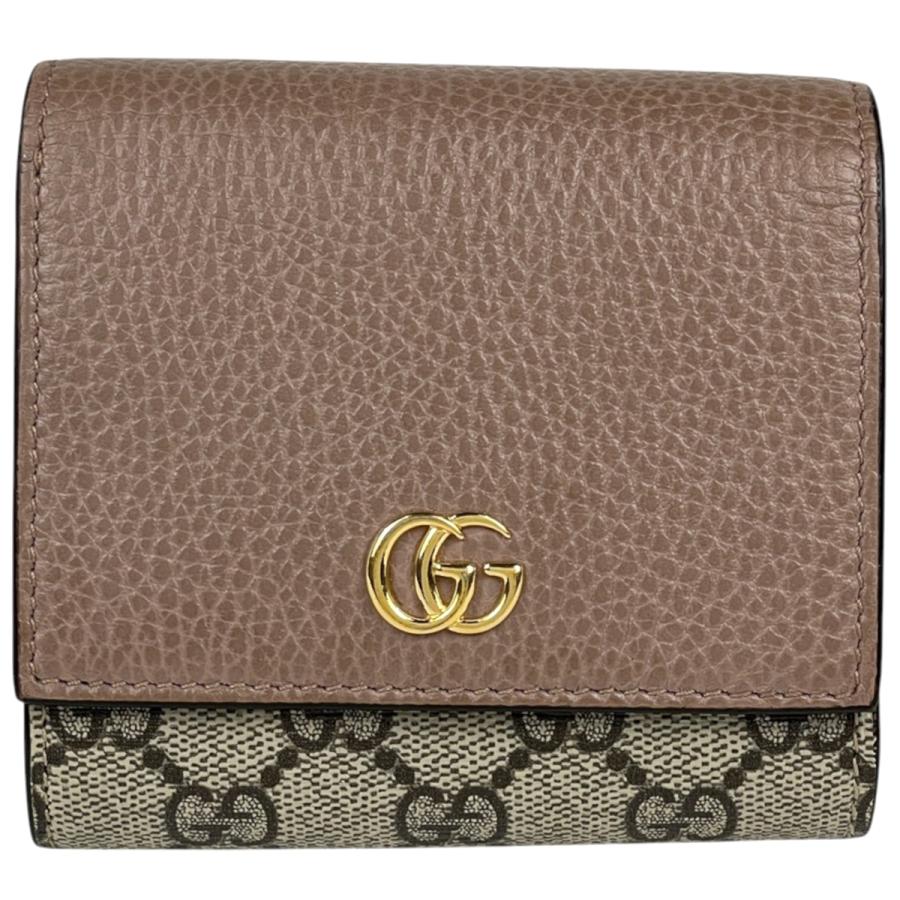 GUCCI（グッチ） ダブルG バイカラー ミディアム ウォレット 二つ折り
