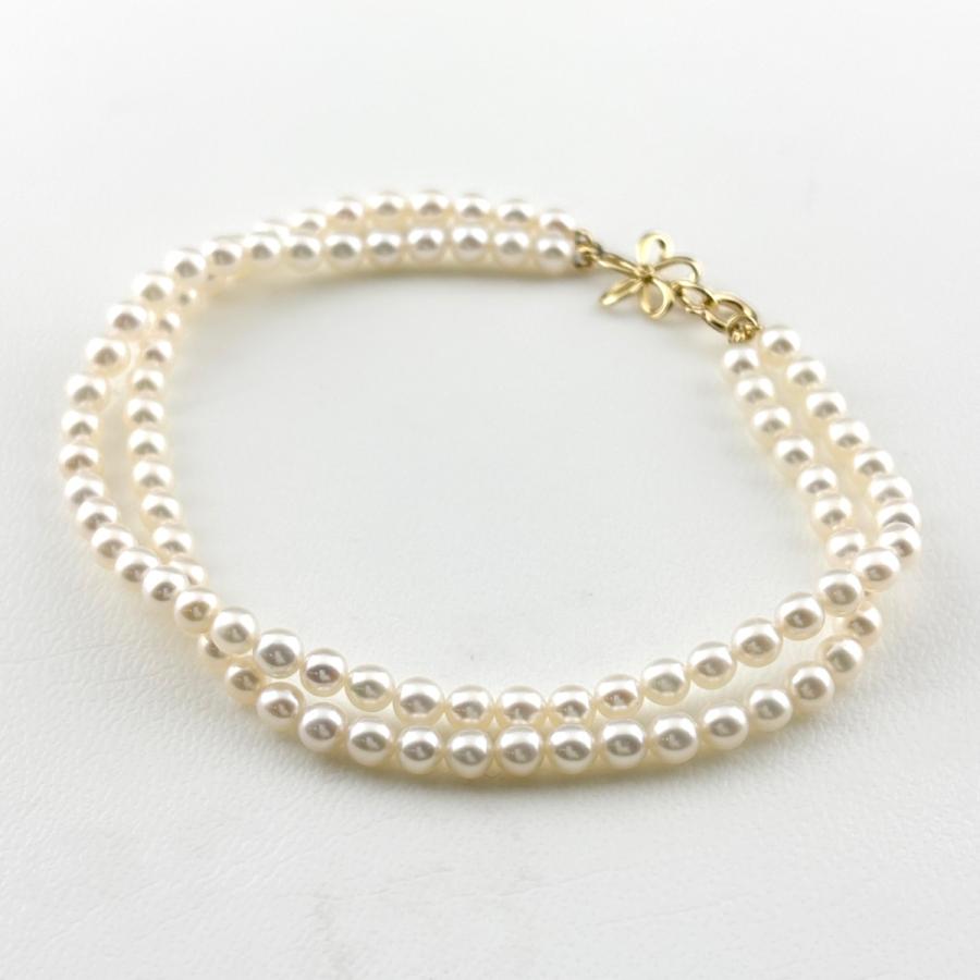 タサキ TASAKI パール YG イエローゴールド 腕輪 真珠 ブレスレット