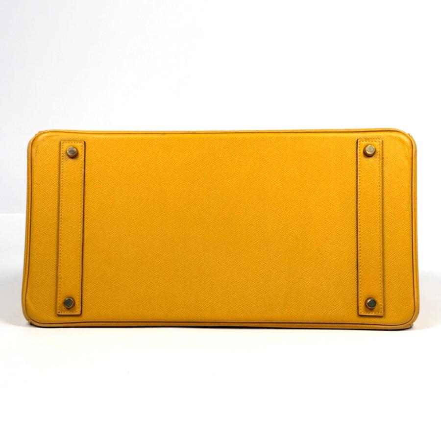 HERMES（エルメス） バーキン40 ハンドバッグ クシュベル イエロー □B