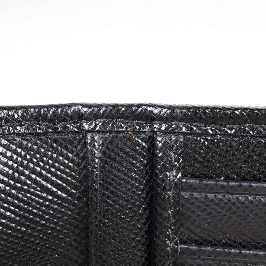 PRADA（プラダ） 長財布 ロゴ サフィアーノレザー ネロ(ブラック