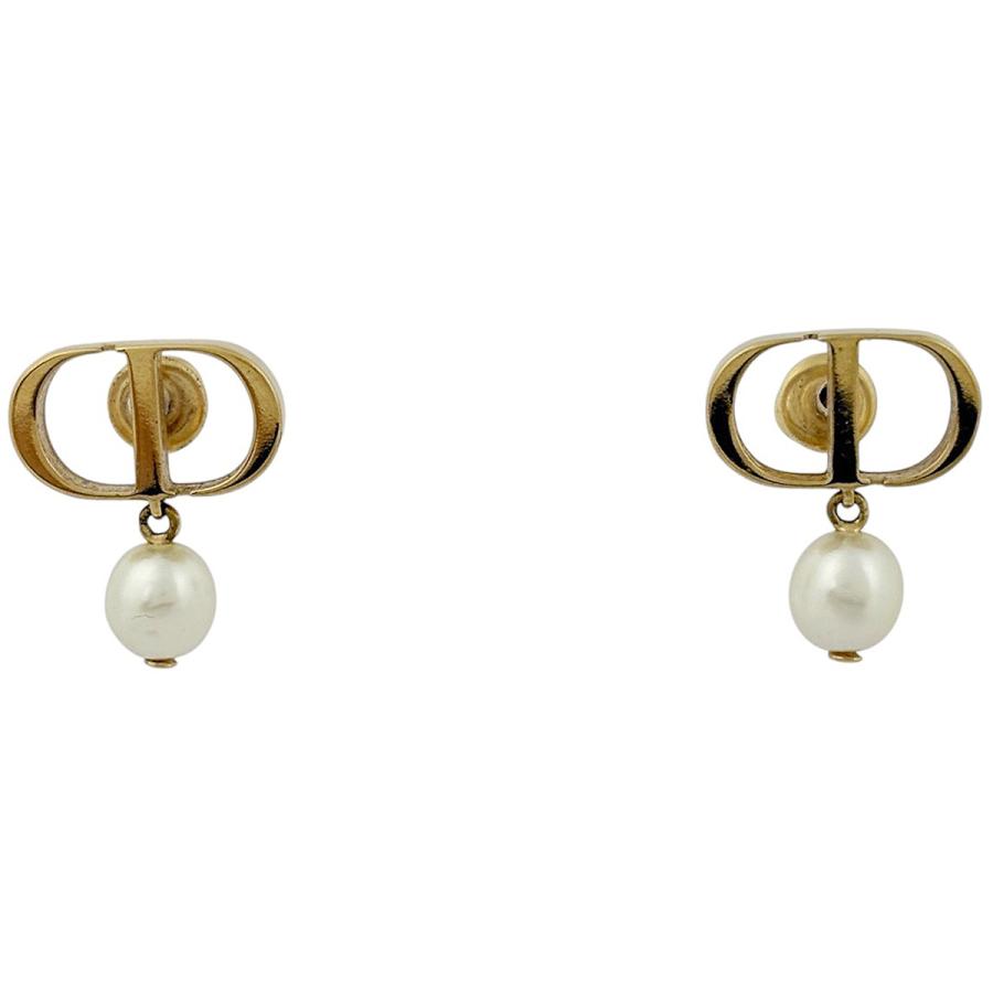 Dior パールゴールドピアス 片耳のみ 中古 Christian Dior（クリスチャン・ディオール） ピアス GP フェイク