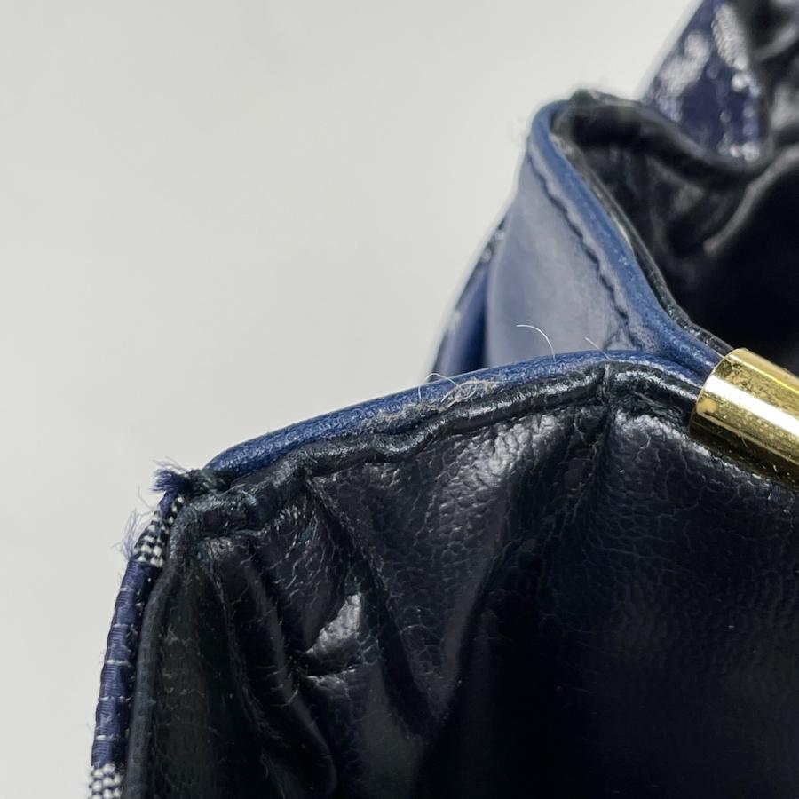 CELINE（セリーヌ） ハンドバッグ Cサルキー キャンバス ネイビー