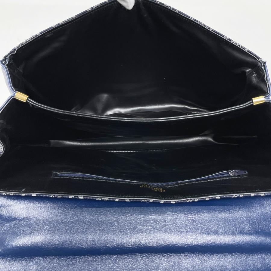 CELINE（セリーヌ） ハンドバッグ Cサルキー キャンバス ネイビー