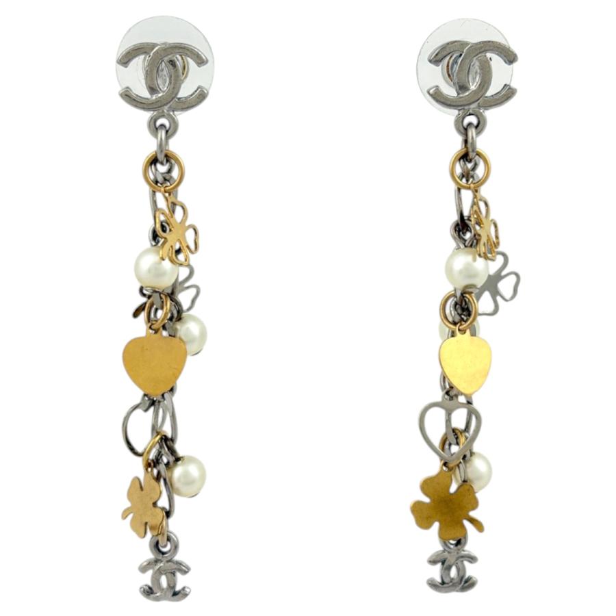 CHANEL ココマーク ハート スイングピアス CHANEL（シャネル） ピアス ココマーク クローバー ハート スイング
