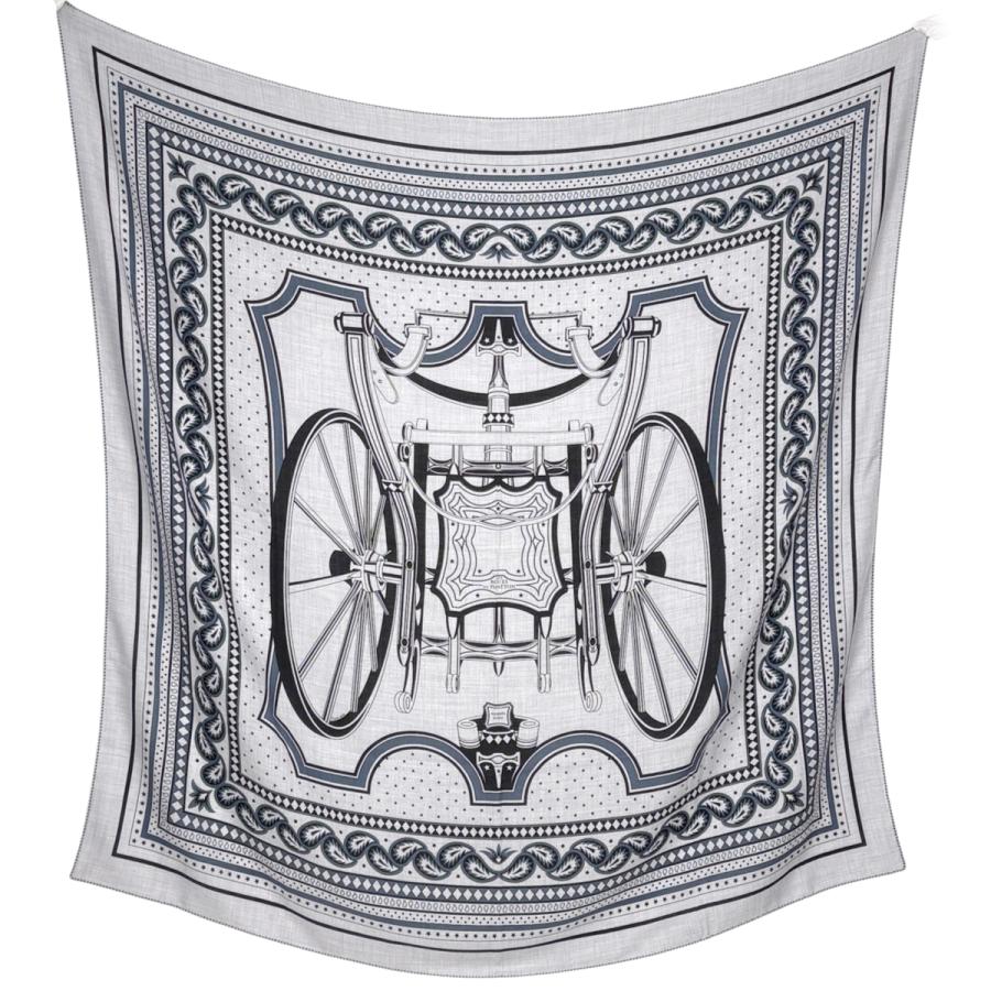 HERMES（エルメス） カレジェアン LES ROUES DE PHAETON スカーフ 四輪