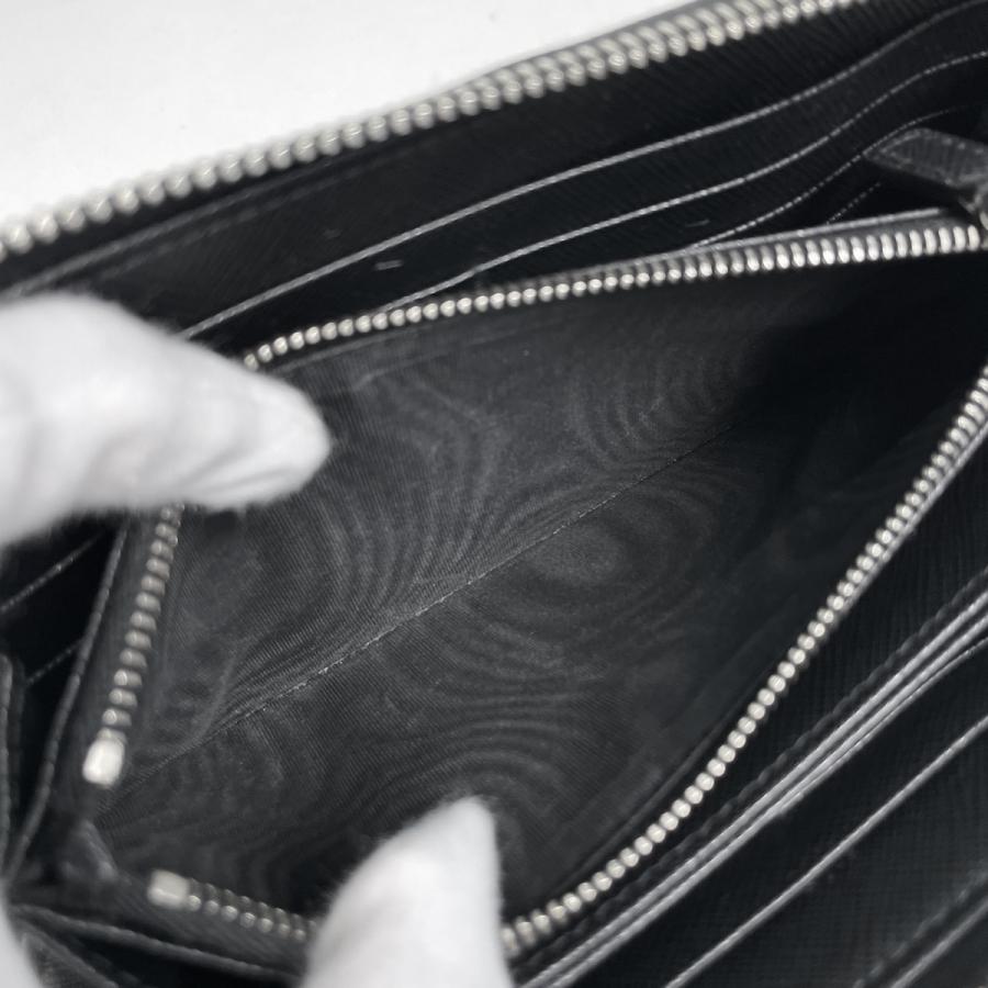 PRADA（プラダ） 長財布 ロゴプレート レザー ネロ(ブラック