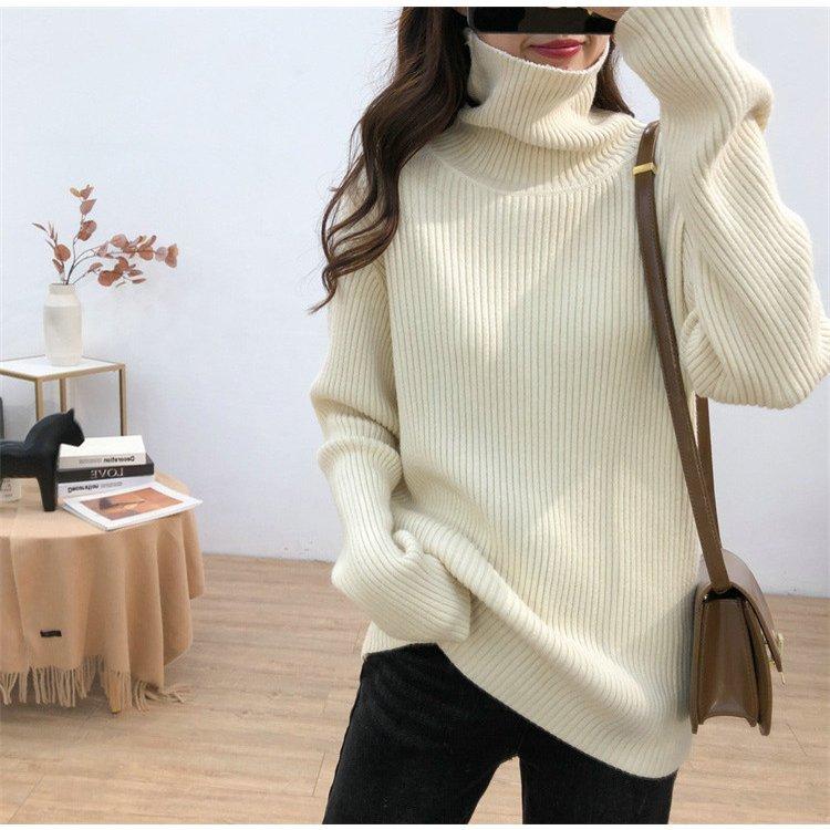 ニットセーター レディース 8色 秋冬 40代 代 長袖 トップス タートルネック セーター カットソー ニットウェア 大きいサイズ 暖かい いいスタイル