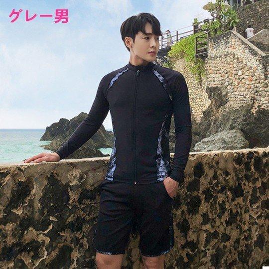 ラッシュガード水着 レディース メンズ 水着セット サーフィン 水着 長袖 トランクス 上下セット Uvカット プール 海ペアルックお揃い Isefhh 桜 通販 Yahoo ショッピング