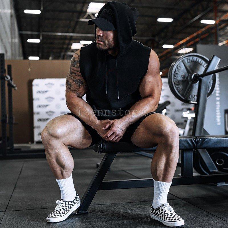 爆買い トップス お洒落 メンズ ジムウェア トレーニング タンクトップ 筋トレ 無地 スポーツウェア フード付き タンクトップ メンズ カジュアル スウェット フィットネス ベストランニングウェア トレーニングウェア 夏 Www Threeriversofs Com