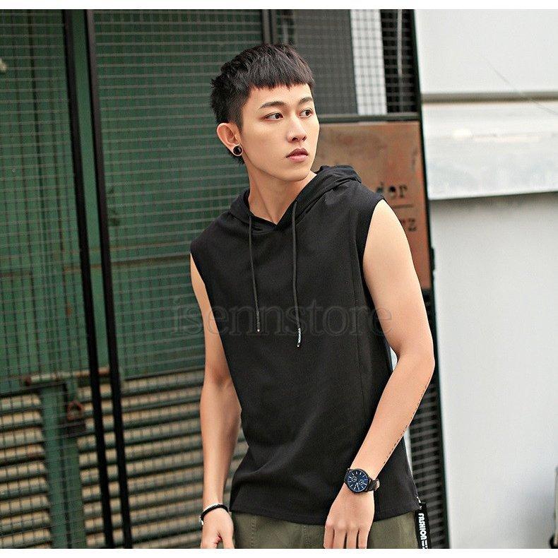 ファッション パーカー タンクトップ ノースリーブ 綿 ファッション メンズ 21夏 フード付き トップス 袖なし ランニングウェア フィットネス トップス タンクトップ カラー イエロー Www Ellepiserramenti It