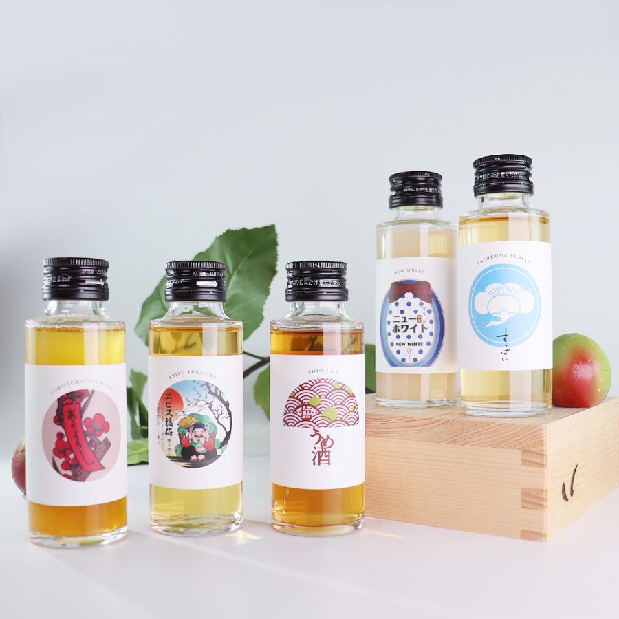 ちょこっと飲み比べ BOX 梅酒セット 100ml×5本 箱入 梅酒飲み比べ   おしゃれ かわいい 誕生日 母の日  お歳暮 プレゼント プチギフト | 