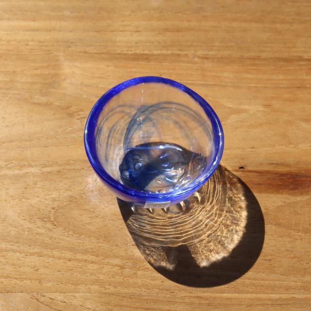 色硝子・酒杯 達磨盃紺 70cc / モ高木陶器 |  | 04