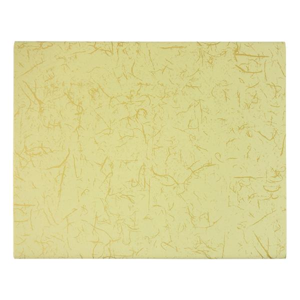 限定特価】 半切 万里 染 冷金 ウコン色 10枚 漢字用 加工紙 条幅 書道