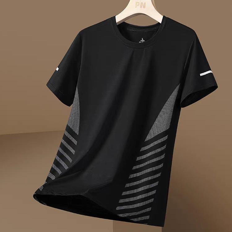 冷感tシャツ クール メンズ 夏 Tシャツ 吸汗速乾 丸襟 カットソー 半袖 接触冷感 ティーシャツ ランニング 2枚セット！ 快適 涼しい メッシ | ブランド登録なし | 02
