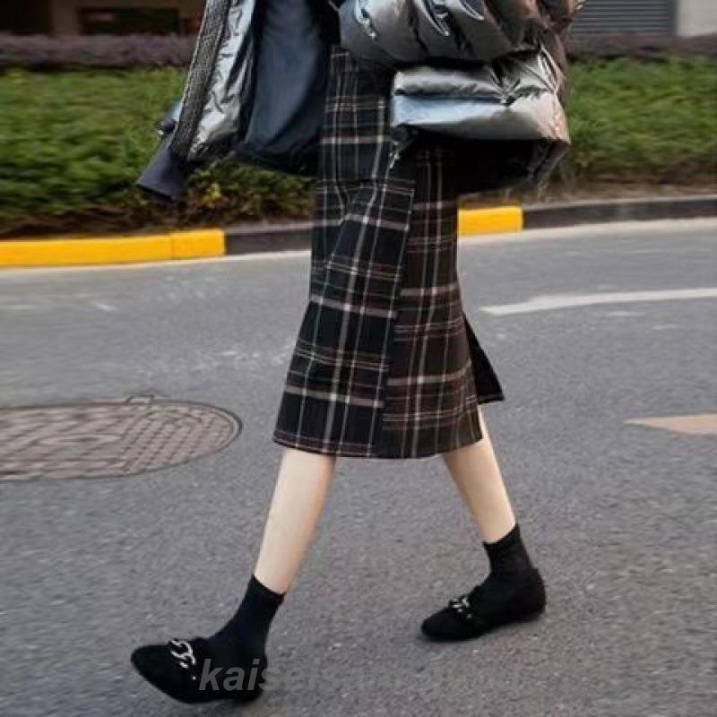スカート 膝丈 秋冬 aラインスカート チェック柄 タイトスカート スカート 膝丈 秋冬 aラインスカート チェック柄 タイトスカート