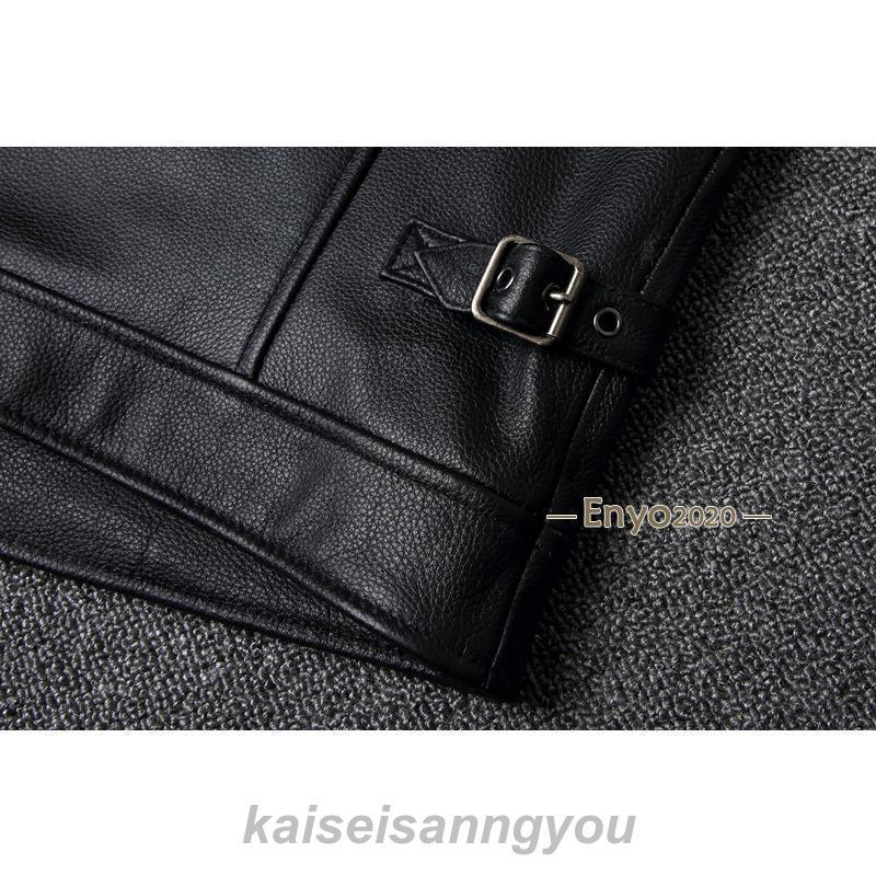 ライダースジャケット 本革 メンズ シングル レザージャケット 立ち襟