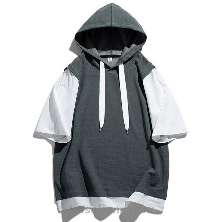 半袖パーカー メンズ パーカー プルオーバー フード付き