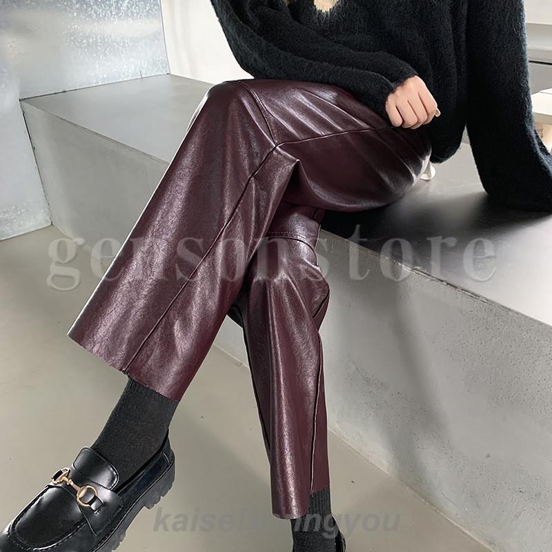 レザーパンツ レディース フェイクレザー ロングパンツ レザーパンツ レディース フェイクレザー ロングパンツ
