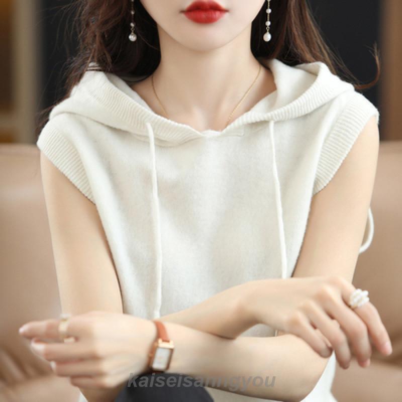 美品】and per se フード付きベスト M ホワイト 楽天市場