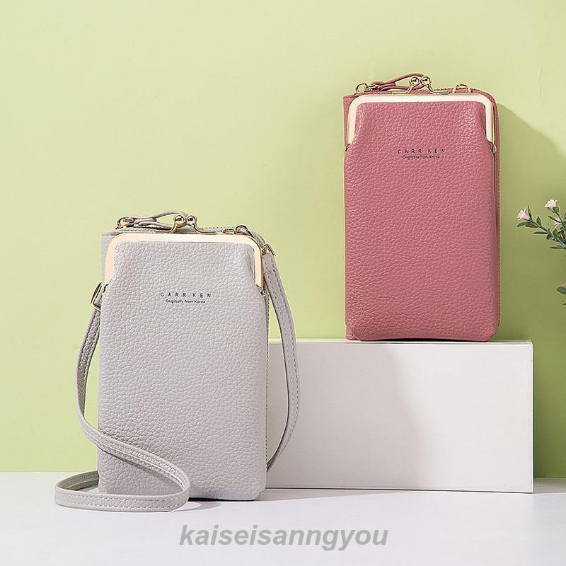 スマホ ポーチ ショルダー 長財布 大容量 ミニバッグ シルバー グレー スマホポーチ スマホショルダー レディース 財布付き PUレザー