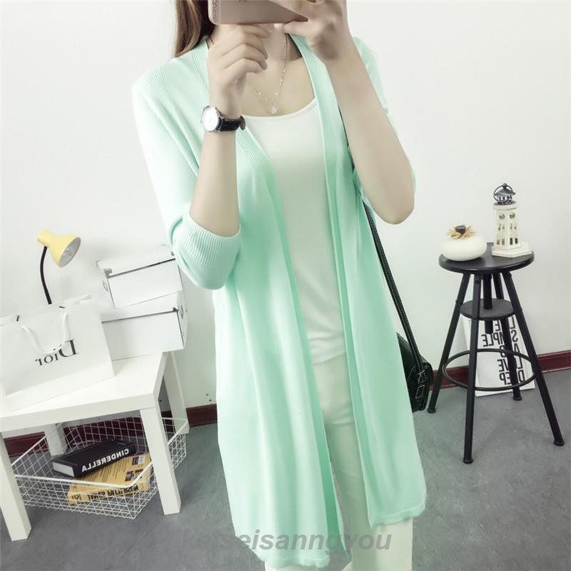 カーディガン ニット 羽織り uvカット ロング丈 薄手 透け感