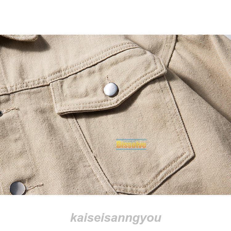 パパス デニム ジャケット カバーオール コットン ジージャン ジャンバー 綿 デニムジャケット メンズ 無地 薄手 カバーオール シャツ