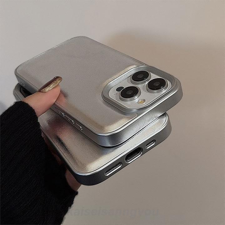 iPhoneケース アイフォンケース シルバー メタリック 銀 iPhoneケース アイフォンケース シルバー メタリック 銀