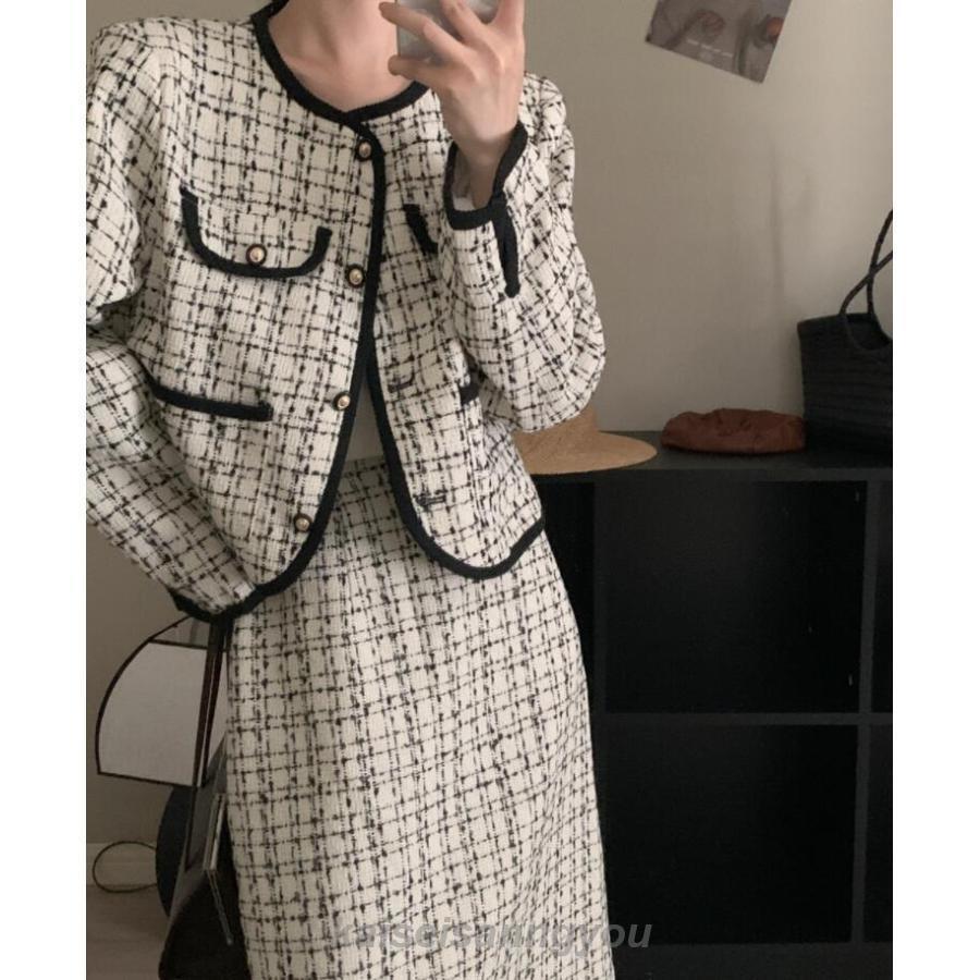 セットアップ レディース ツイードジャケット スカート スーツ セレモニースーツ 卒業式 きれいめ ノーカラー ロングスカー 40代 フォーマル セットアップ レディース ツイードジャケット スカート スーツ セレモニースーツ 卒業式 きれいめ ノーカラー ロングスカー 40代 フォーマル