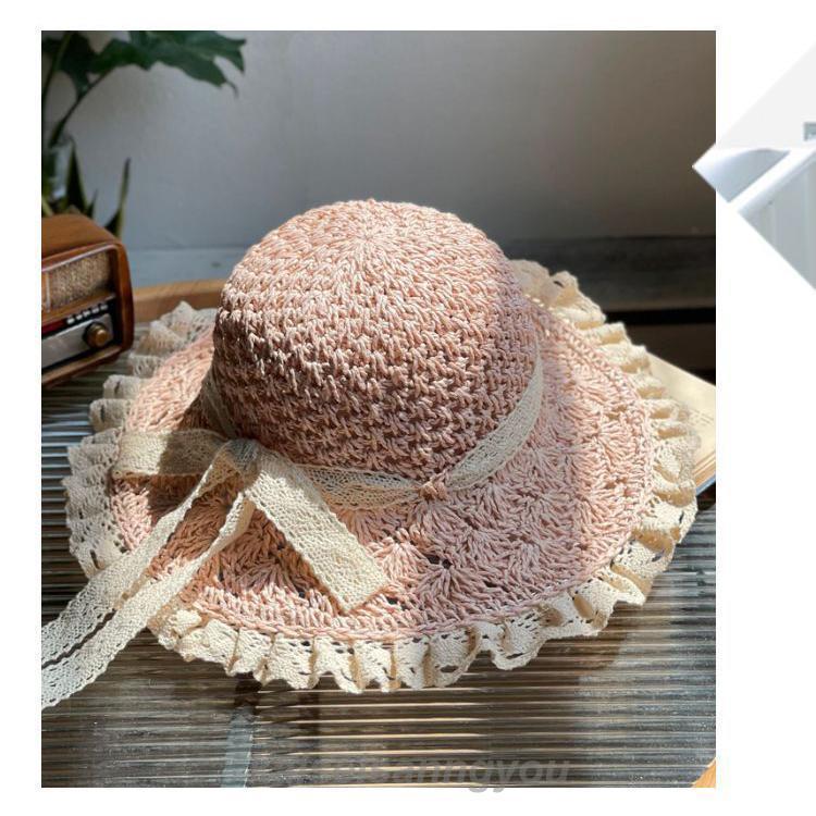 キャペリン ガーデンハット 麦わら帽子 つば広帽子 レース