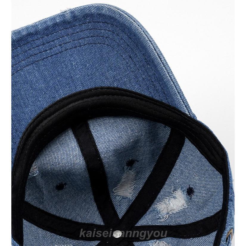 【beeden】ダメージ加工 ネイビー ベースボールキャップ BEEDEN BD STUDS DAMAGE CAP ④