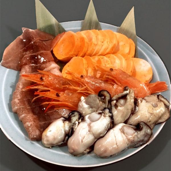 大人気！ 痛風鍋（通風鍋）鍋セット（2〜3人前）牡蠣・海老・あん肝・イカ を 特製 どぶ汁 でご賞味｜kaisen-kairi｜02