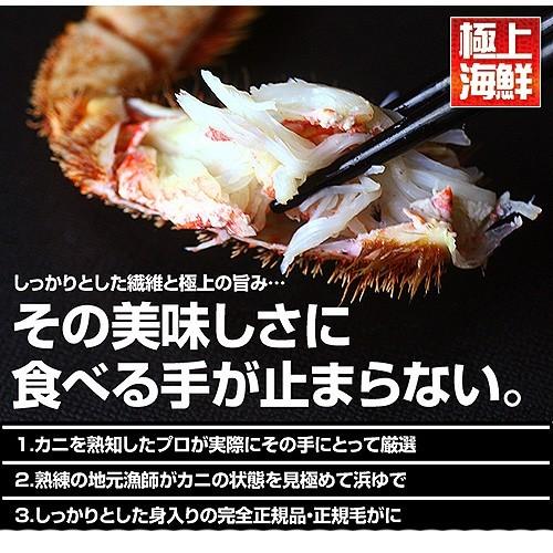 北海道産ボイル毛ガニ400g 北海道産ボイル毛がに 400g / 北海道 かに 浜ゆで 正規品 数量限定