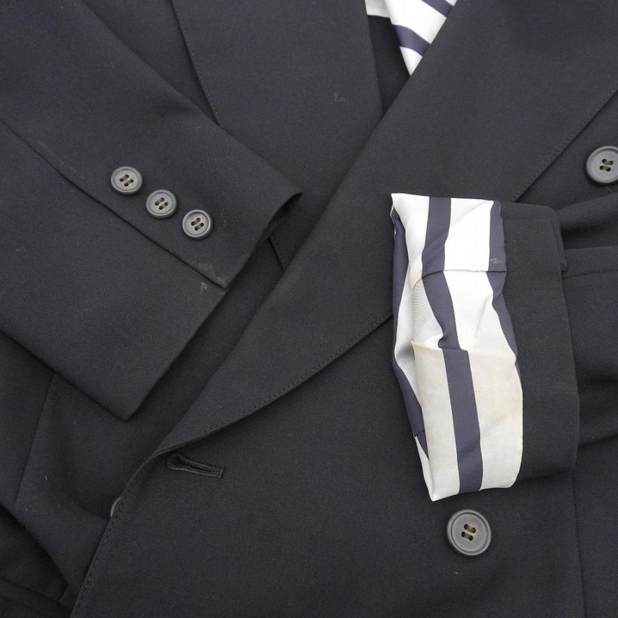 JEAN PAUL GAULTIER HOMME ジャンポールゴルチエ ビッグラペル ダブル ジャケット タックパンツ セットアップ メンズ ウール 黒 48 46 90's_2