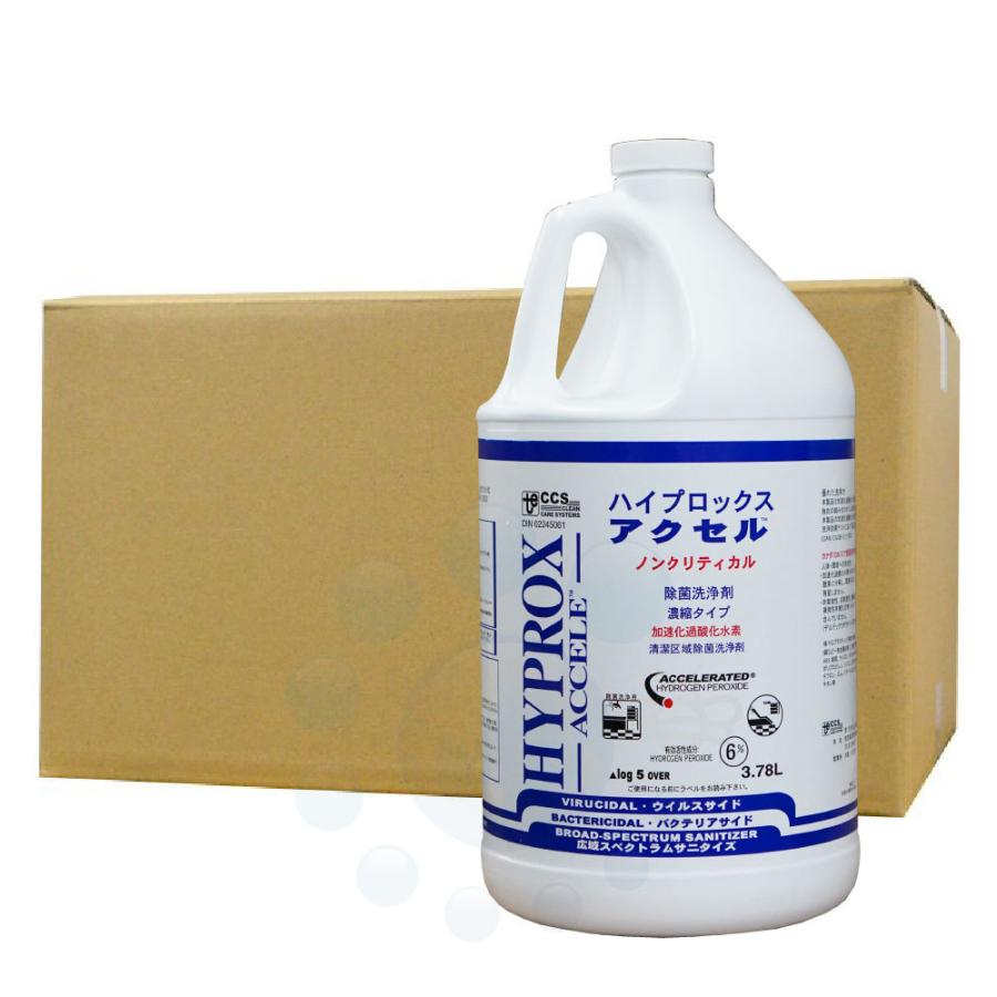 除菌洗浄剤 ハイプロックス アクセル 3.78L×4本 VIROX社 加速化過酸化水素 血液汚れ EPA 病院 介護施設