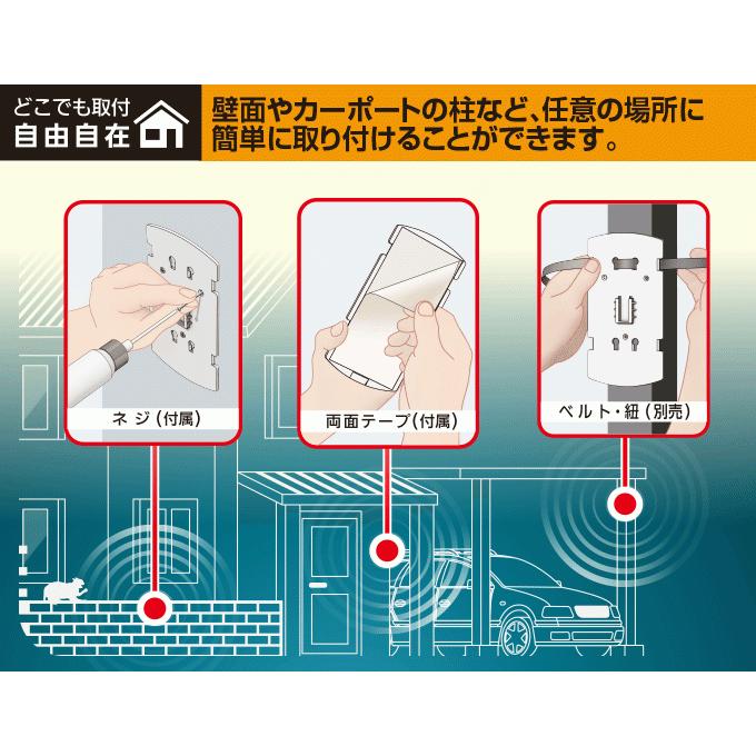 ユタカメイク　ガーデンバリア　スポット　2個セット 猫よけ ユタカメイク 猫除け ガーデンバリアスポット×2台 超音波 充電