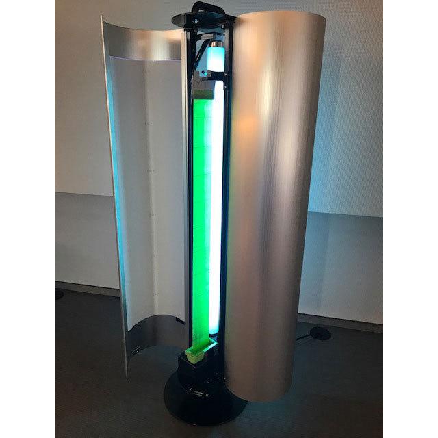 強力誘引 フロアスタンド型捕虫器 Reflex リフレクス シルバー アルミ