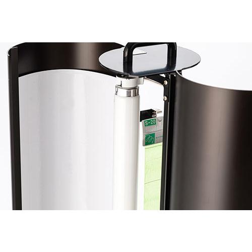 強力誘引 フロアスタンド型捕虫器 Reflex リフレクス シルバー アルミ