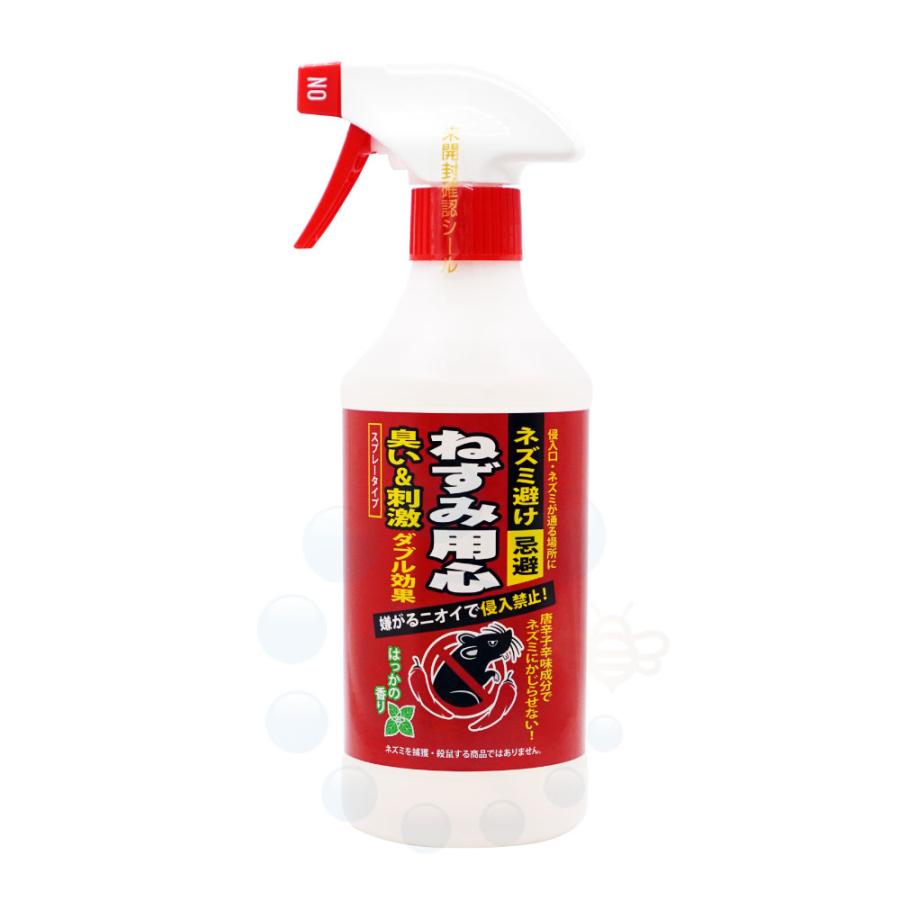 ネズミ忌避剤 ねずみ用心 スプレータイプ はっかの香り 500ml 鼠対策