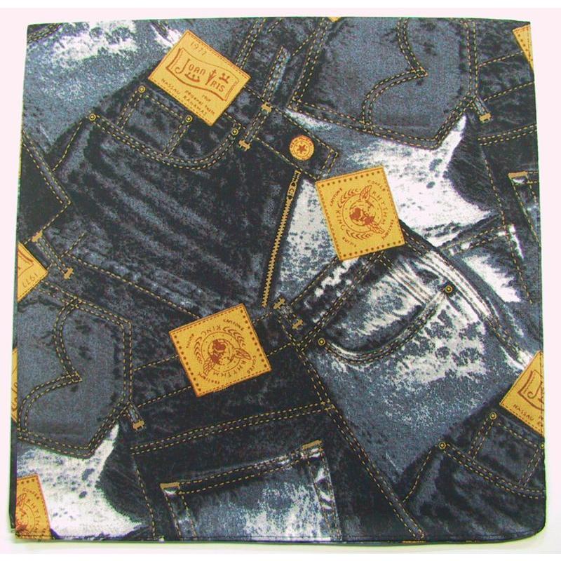 日本製洋柄バンダナ デニムジーンズ ブラック : 快適Goods - 通販