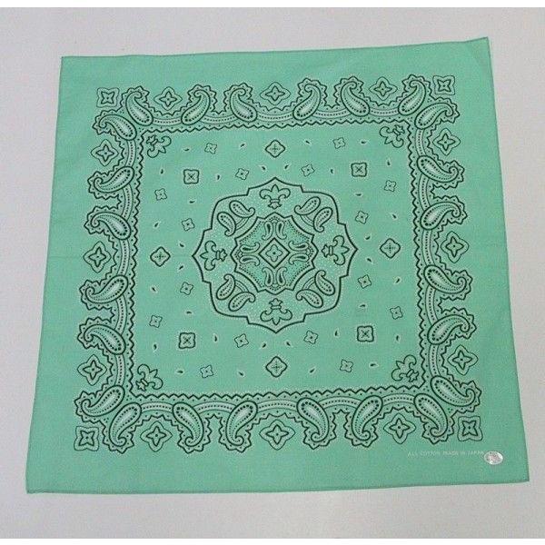 日本製バンダナ ペイズリー柄 エメラルドグリーン : 快適Goods - 通販