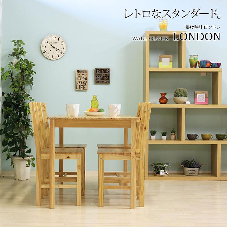 不二貿易（Fuji Boeki） 掛け時計 レトロ おしゃれ 赤 ロンドン 直径
