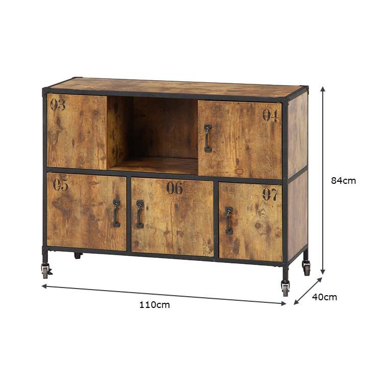 ヴィンテージ 木製サイドテーブル 扉収納付き 2 ヴィンテージ 木製