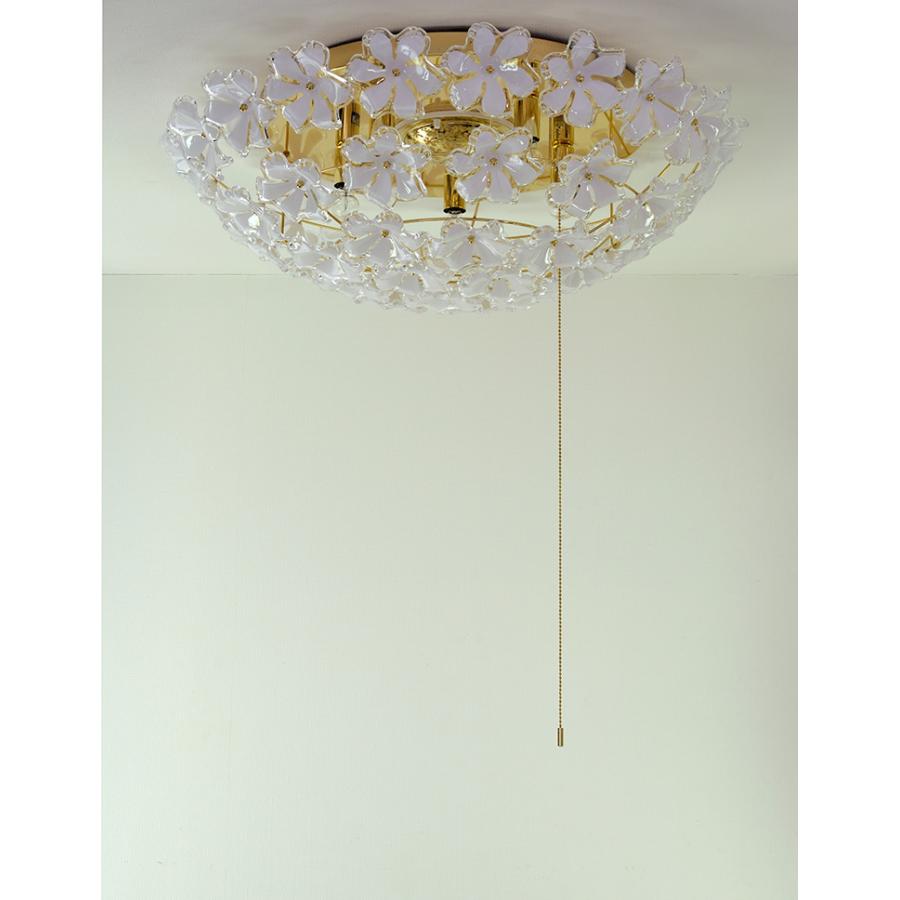 キシマ シーリングライト シャンデリア 5灯 花 おしゃれ 照明