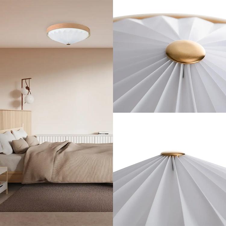 WOOD PLEATS CEILING LIGHT LEDシーリングライト 調光調色 北欧モダン