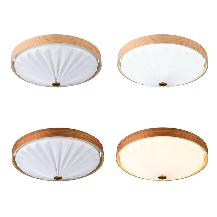 WOOD PLEATS CEILING LIGHT LEDシーリングライト 調光調色 北欧モダン