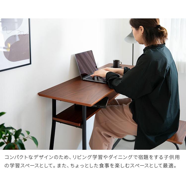 カウンターテーブル テーブル 収納 木製 ウォールナット コンソール